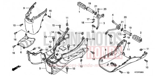 FLOOR STEP/PILLION STEP PES125A de 2010